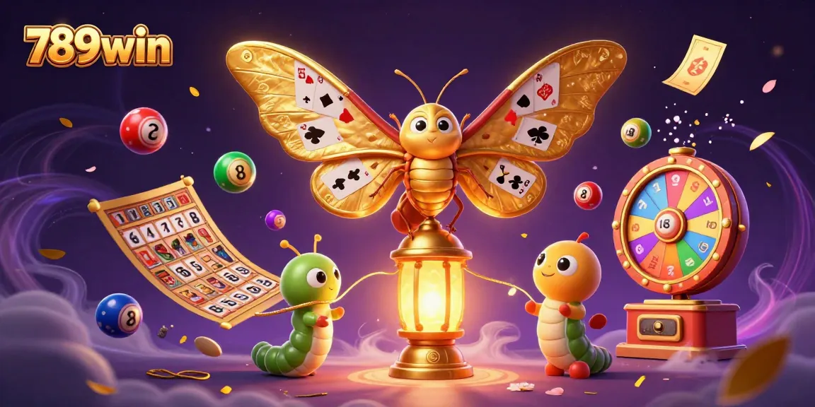 Win big with 789win in this dynamic casino-themed illustration showcasing vibrant lottery elements.