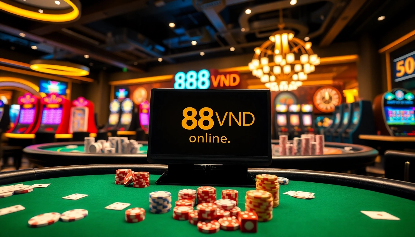 Experience thrilling gameplay at 888VND online with vibrant casino tables and an engaging betting interface.
