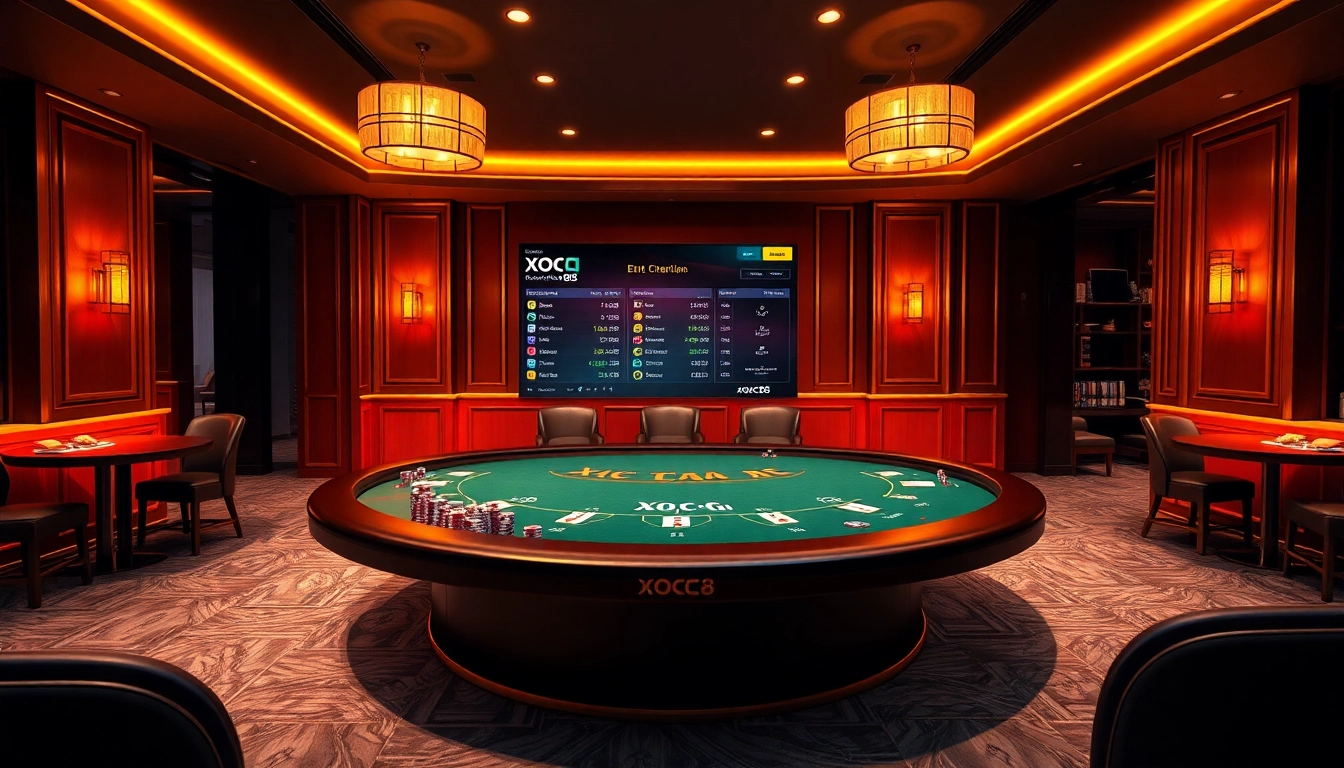 Engage with the excitement of gaming at xocdia88 with luxurious poker tables and interactive betting interfaces.