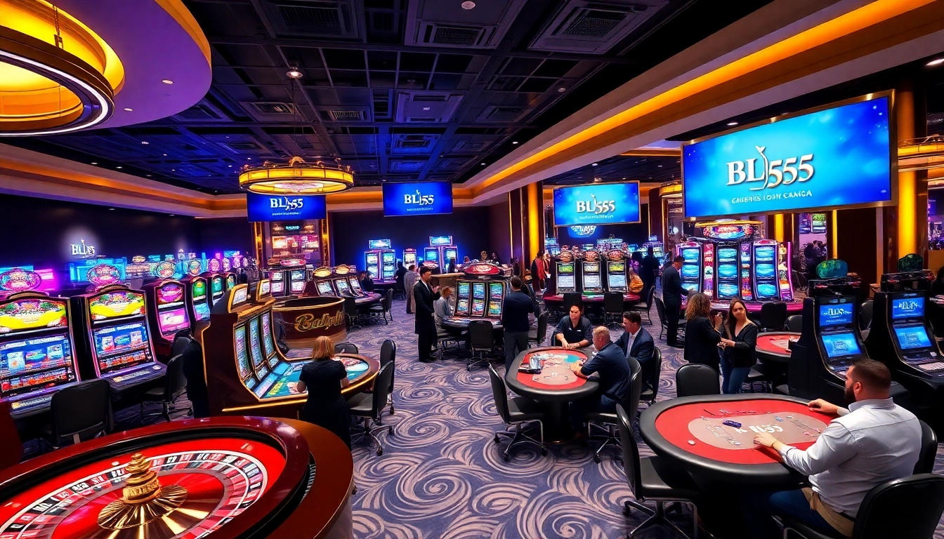 BL555 casino interior showcasing vibrant games, high-energy atmosphere, and professional elegance.