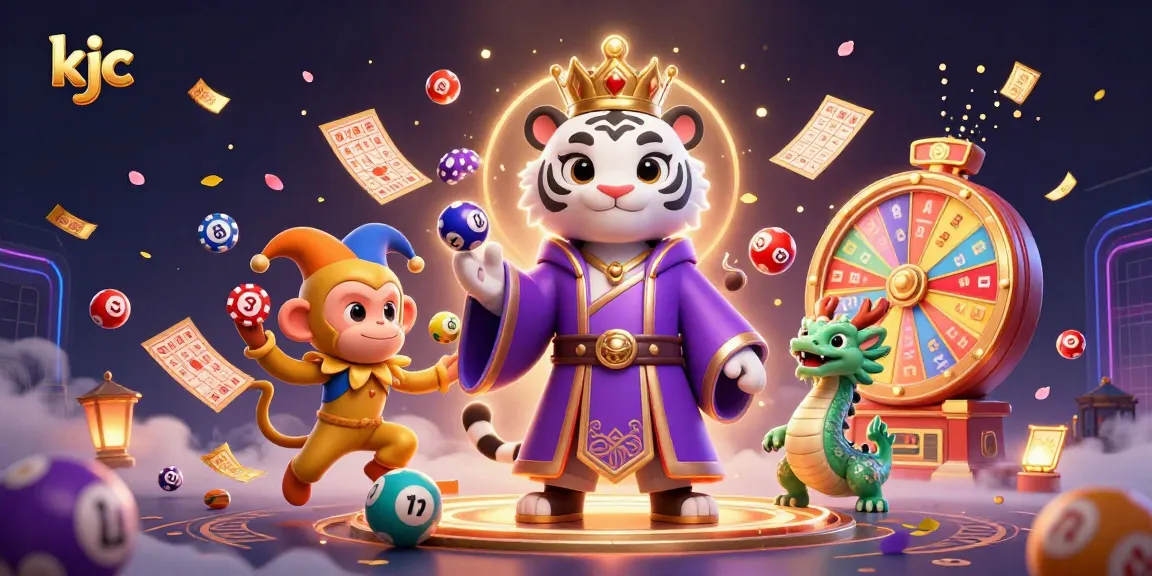 KJC offers an exciting online gambling experience with vibrant lottery elements and engaging characters.