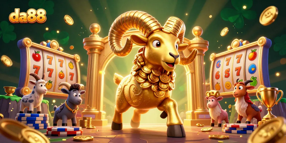 Experience thrilling slots action with da88's golden ram, showcasing dynamic winning moments and vibrant gameplay.