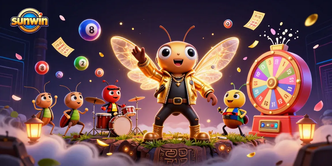 Experience thrilling gameplay with sunwin, featuring colorful lottery balls and dynamic casino elements.