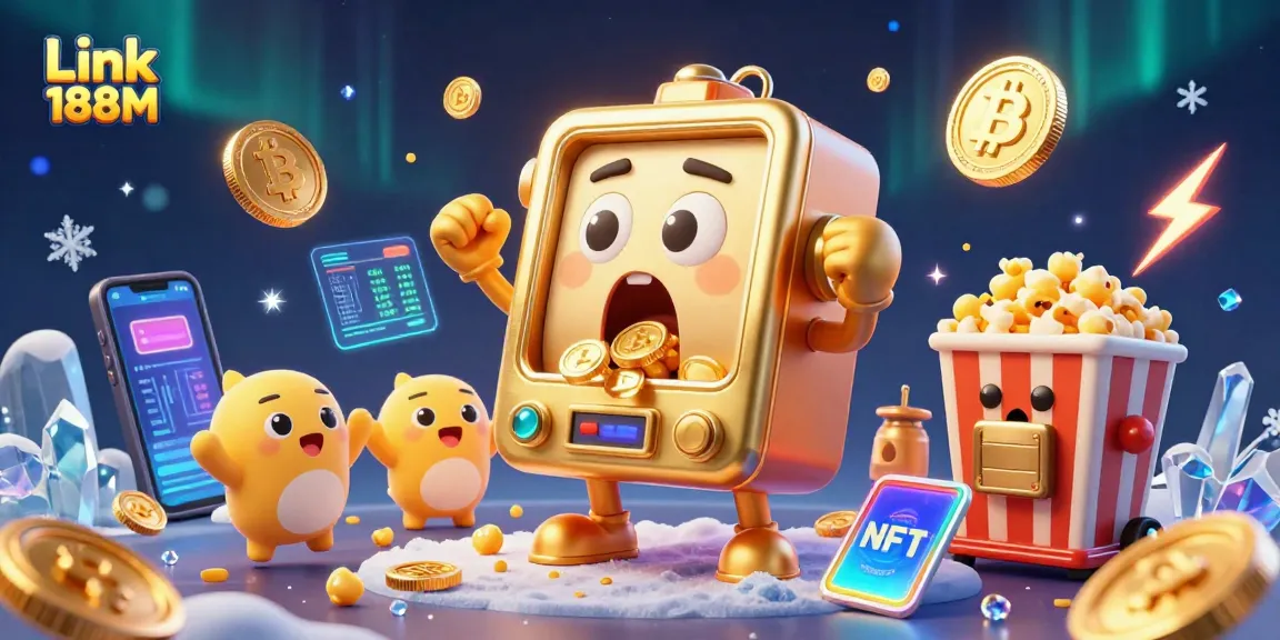 Experience thrilling gameplay with Link 188M featuring a joyful slot machine hitting a jackpot amidst a vibrant casino scene.
