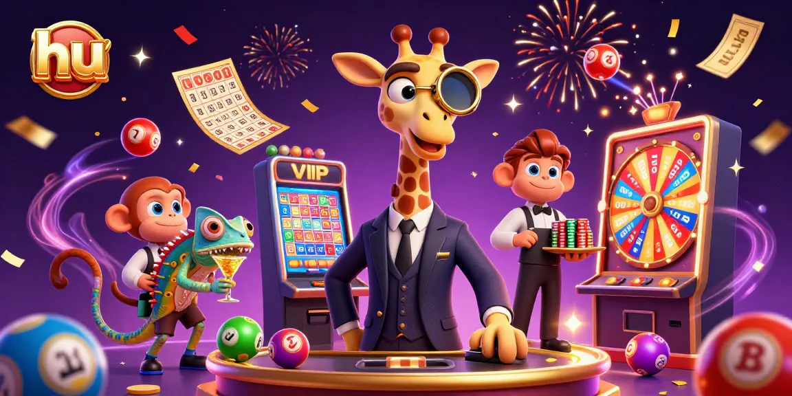 Experience thrilling gameplay at hu with a high-roller giraffe at a dynamic slot machine!