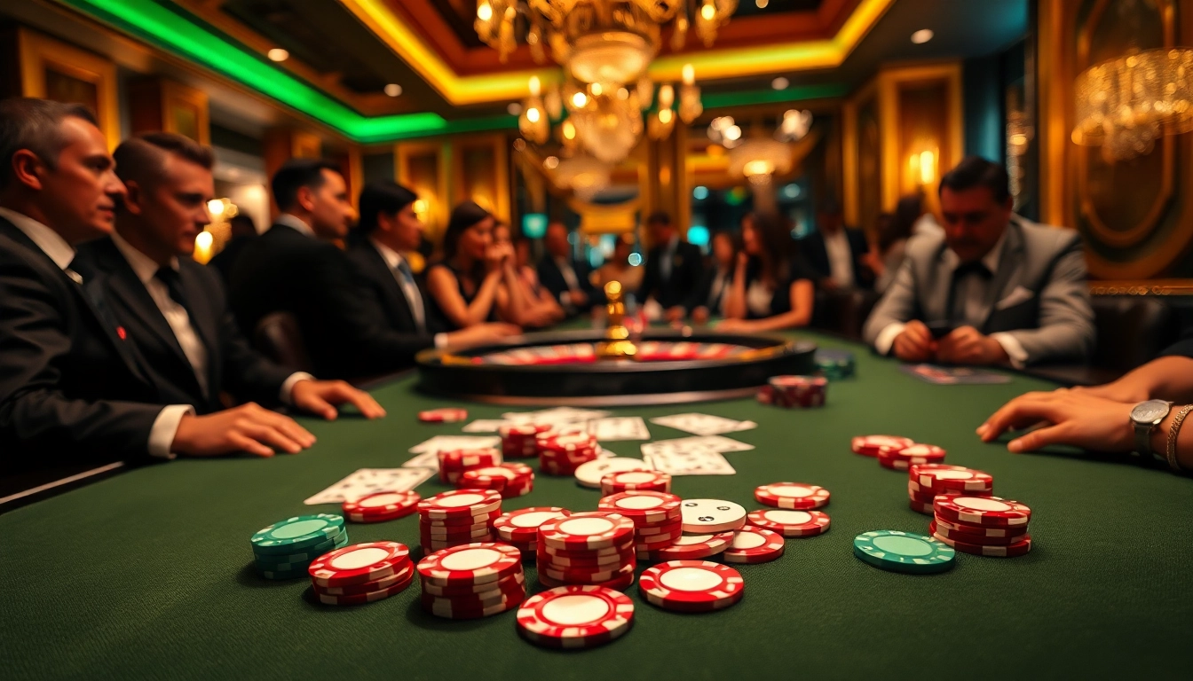 Experience thrilling gameplay at RR88 with vibrant poker chips and cards on a casino table.
