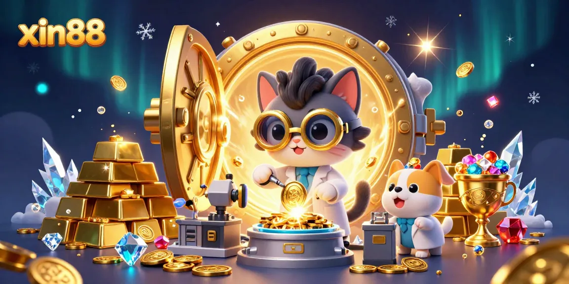 Experience the exciting world of xin88 with gold coins, treasures, and dynamic gaming elements.