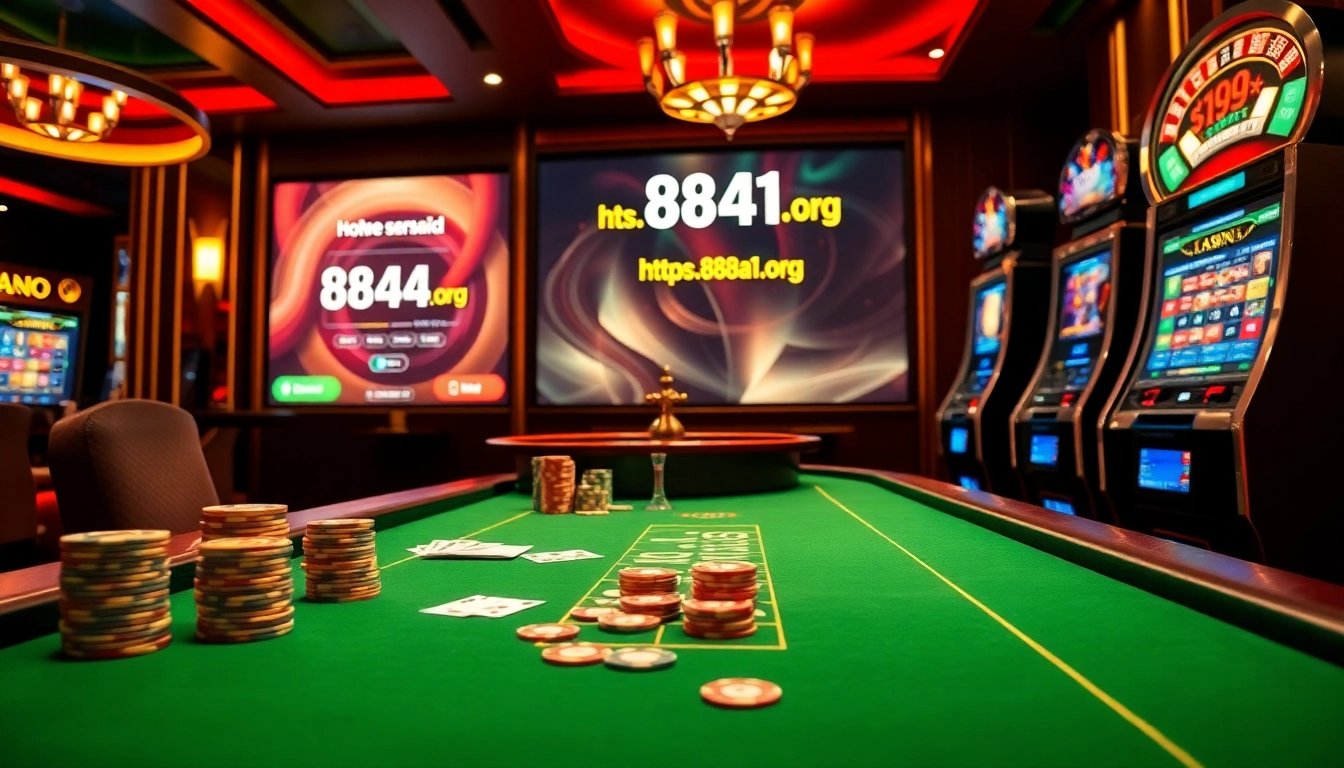 Engage in thrilling games at https://88aa1.org/ with a vibrant casino atmosphere showcasing poker, roulette, and slot machines.