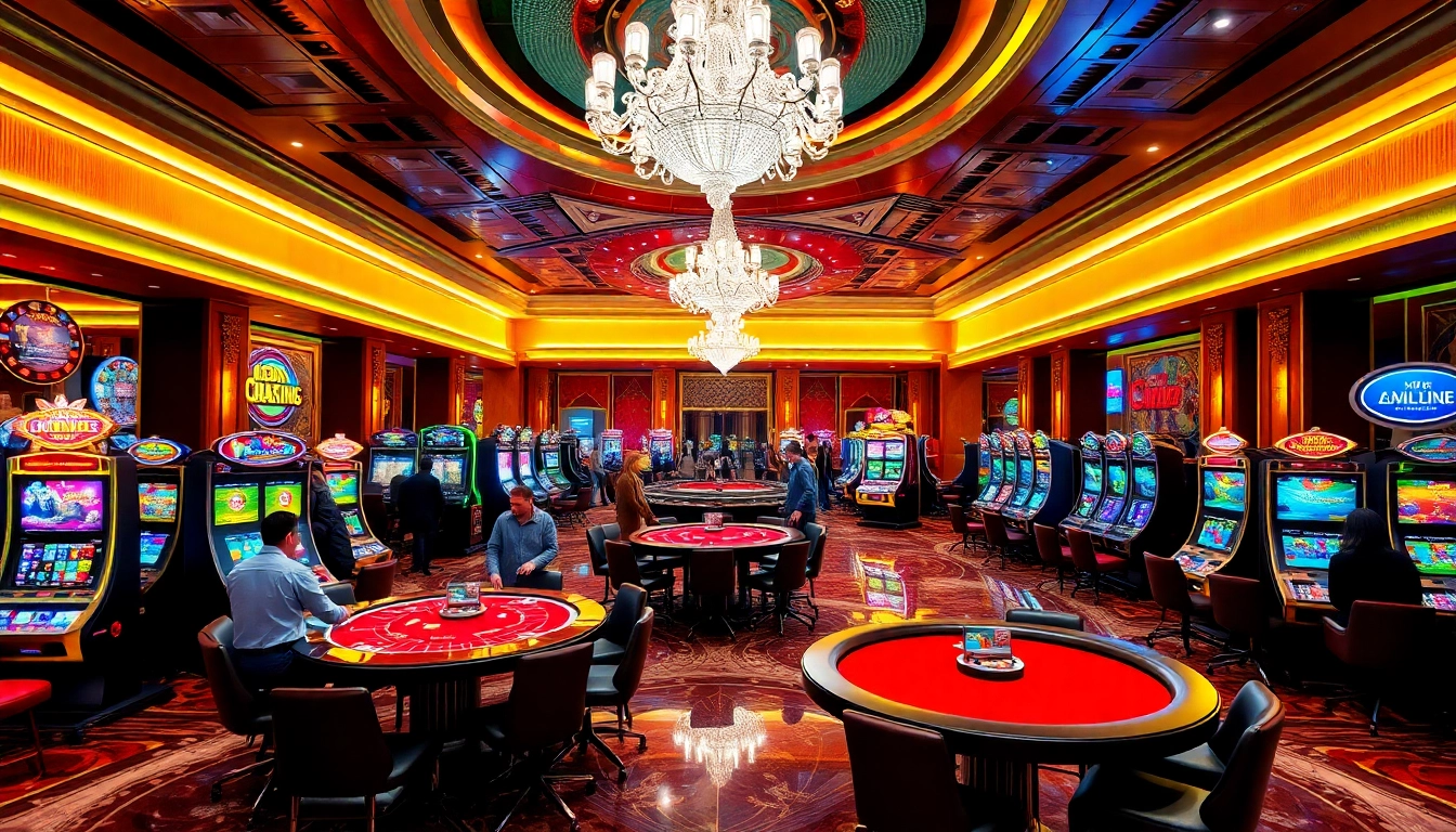 Experience the excitement at https://jun88.now/ with vibrant casino games and engaging patrons in a luxurious setting.