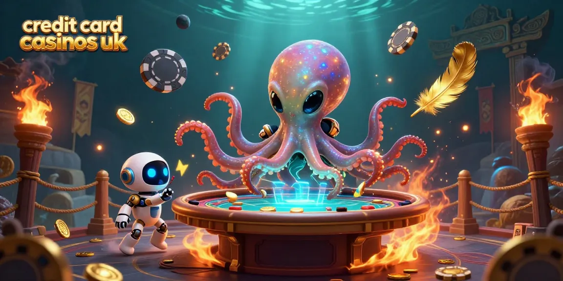 Engage with credit card casinos UK featuring vibrant aliens at a poker table.