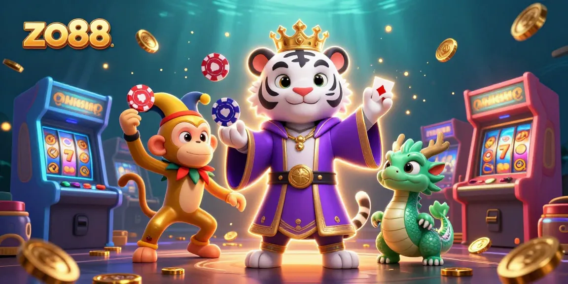 Engage with the thrilling world of zo88 featuring dynamic casino characters and vibrant game elements.