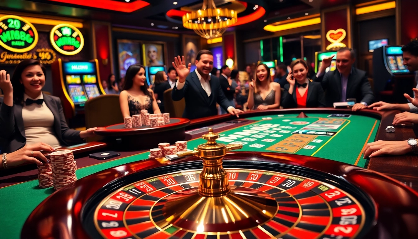 Engaging players at the MM88 poker table with high-stakes chips and vibrant atmosphere.