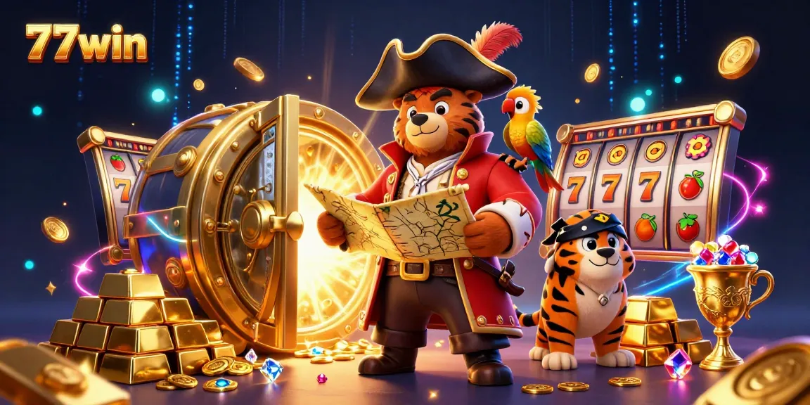 Experience big wins at 77win with thrilling casino adventures and lucrative prizes amidst vibrant gaming visuals.
