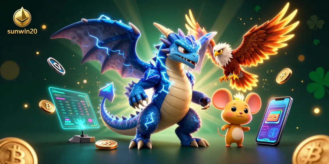 Experience thrilling gameplay with sunwin20, featuring bold characters and dynamic casino elements alive with energy.
