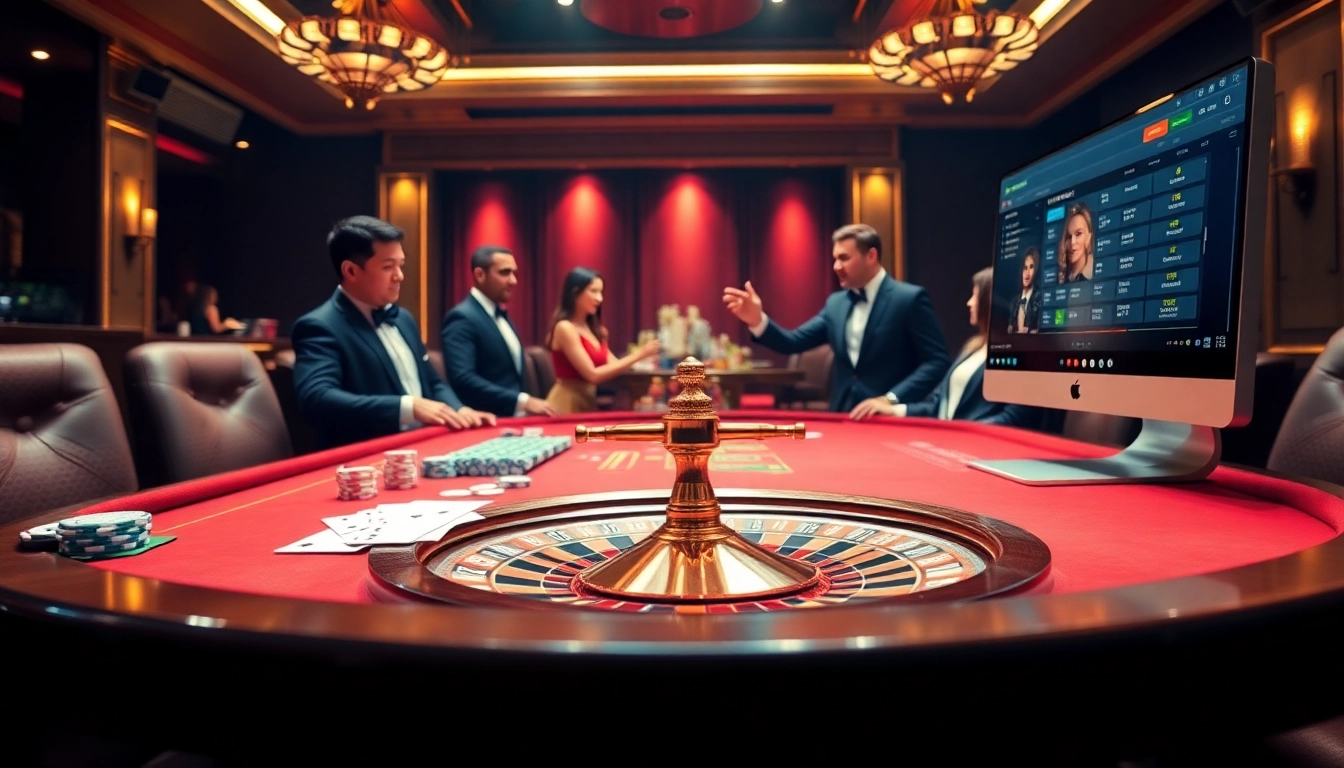 Experience the luxury of UU88 with exciting online gambling action at a vibrant casino table.