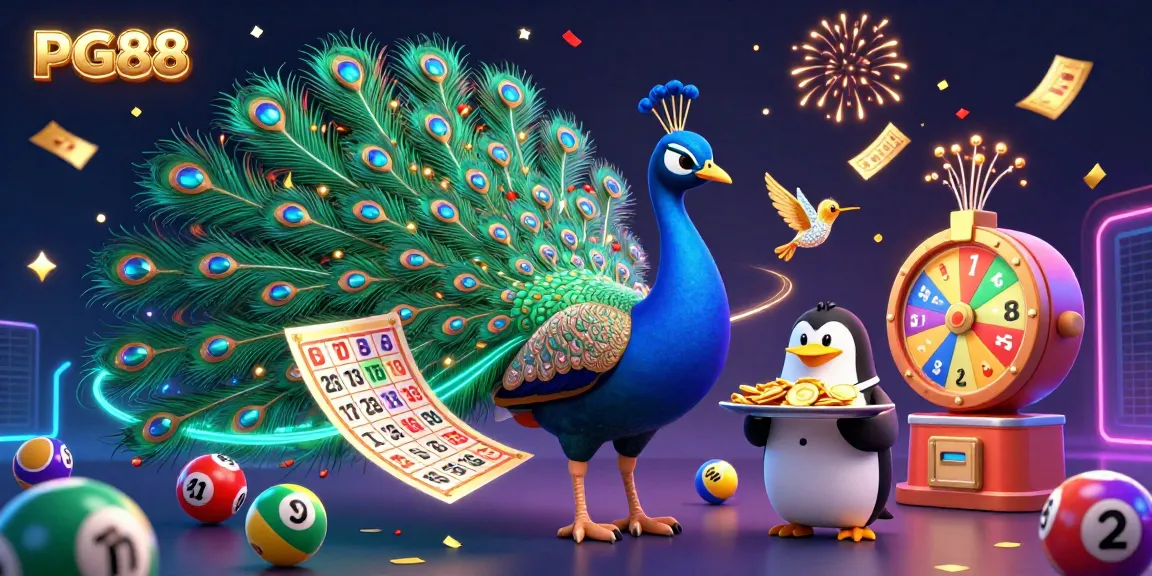 Engage with PG88's dynamic gaming world featuring lavish prizes and vibrant energy in a captivating casino illustration.