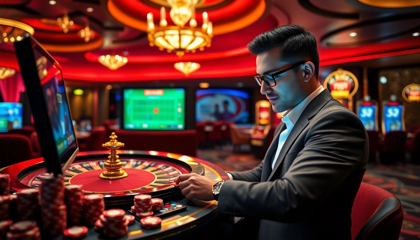 Experience the excitement of winning at go99 with a vibrant online casino scene featuring roulette and poker.