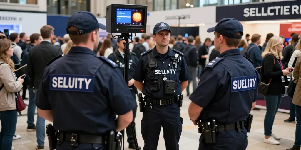 Trusted security services ensuring safety at a corporate event in London.