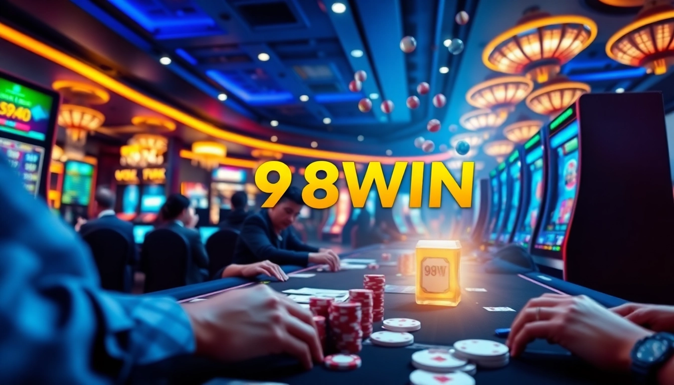 Explore the captivating gaming experience at trang chu 98win, showcasing vibrant live casino action and user-friendly interface.