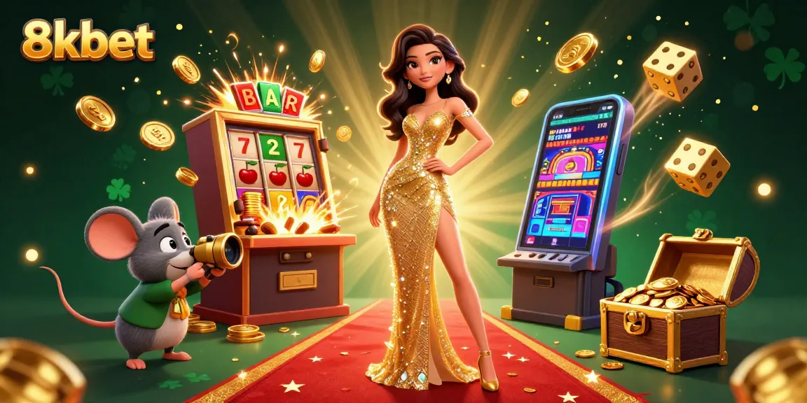 Experience the thrill of winning at 8xbet with vibrant casino slot machines, dynamic visuals, and a glamorous setting.