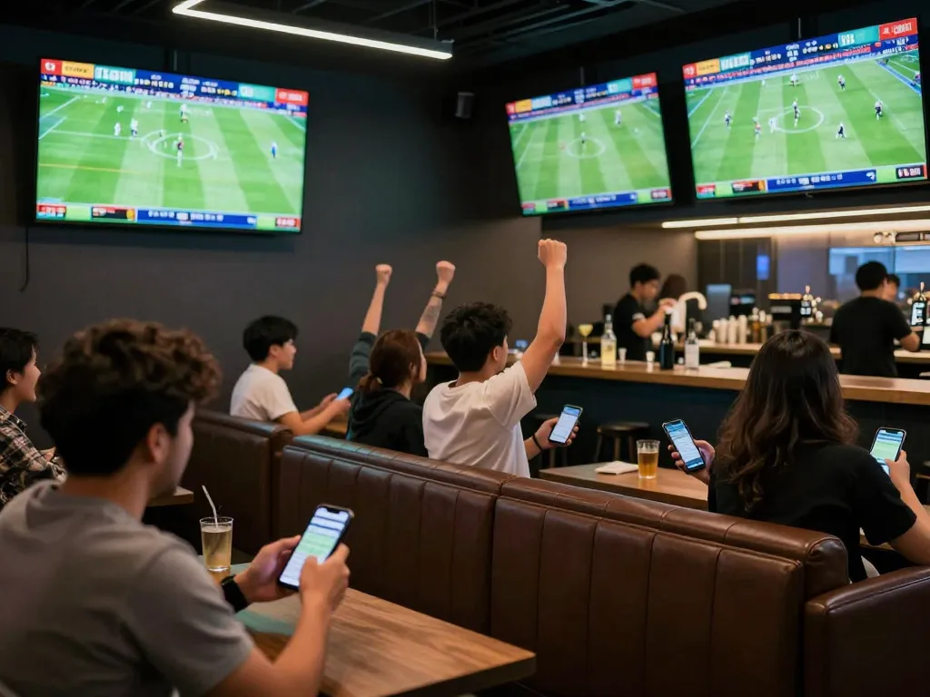 Fans using keobongda sports betting app during live matches, enhancing their betting experience.