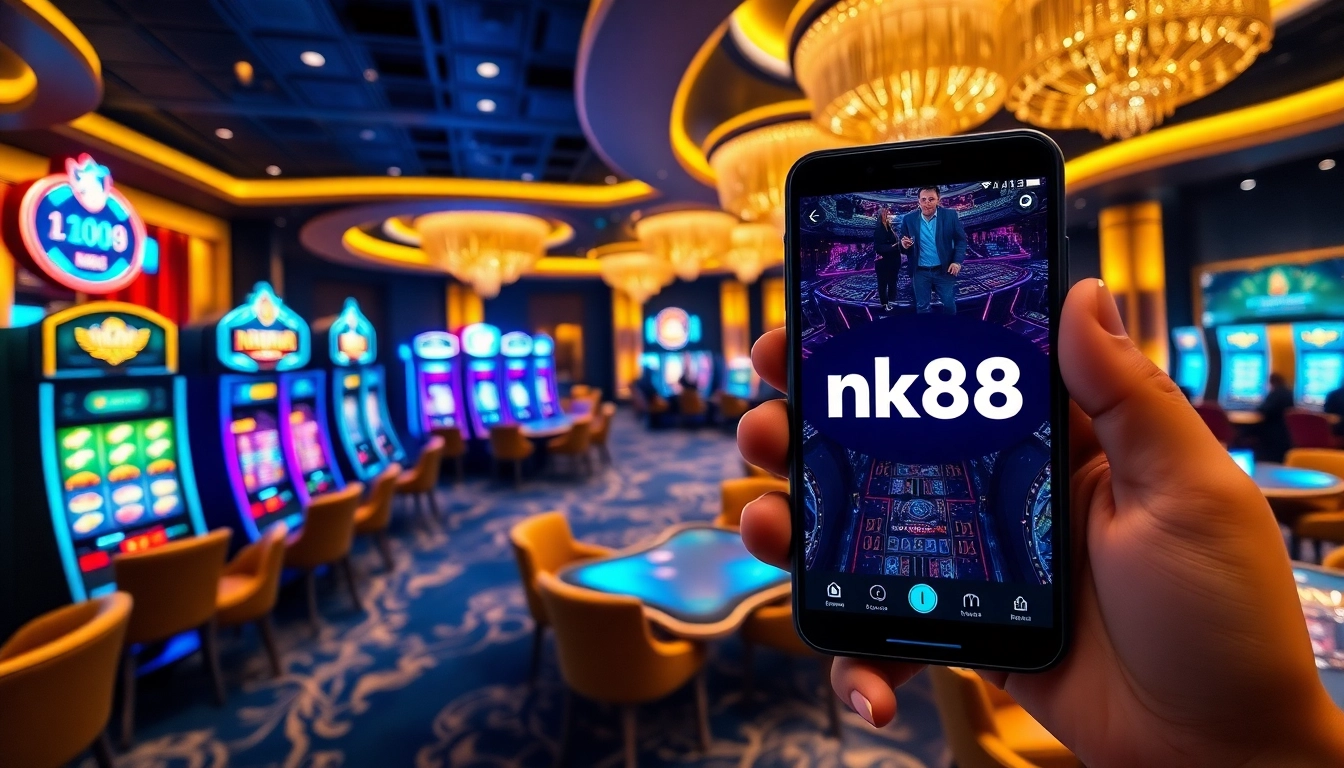 Experience the thrill of winning with the nk88 app in a vibrant casino setting.