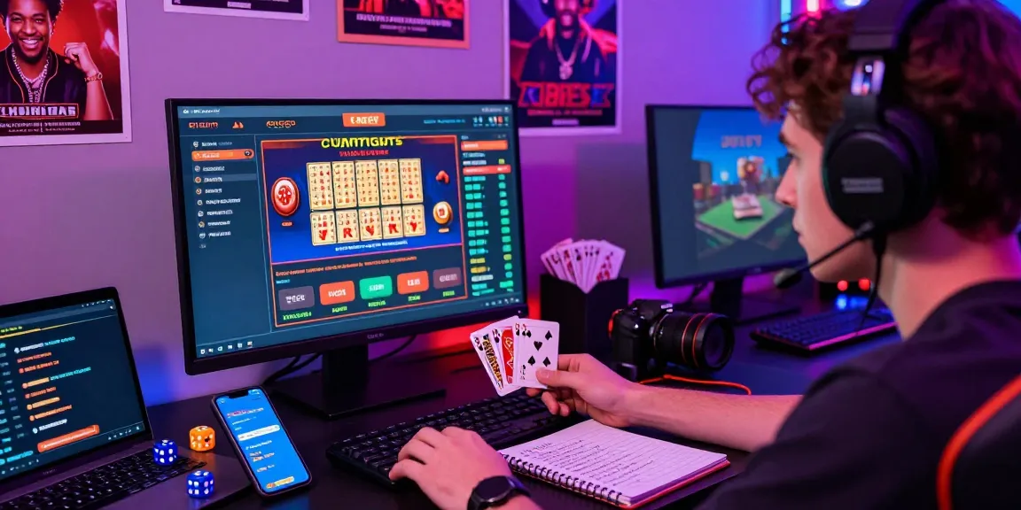 Engaging gaming atmosphere with xoso66 betting interface and strategic notes in a vibrant setting.