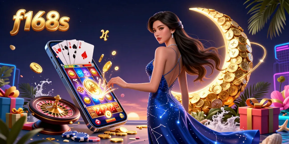 Experience thrilling spins and wins with f168s in an engaging 3D casino scene.
