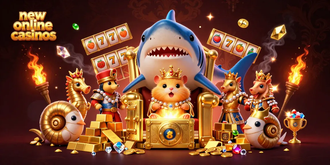 Explore new online casinos featuring a golden hamster king and dynamic slot elements.