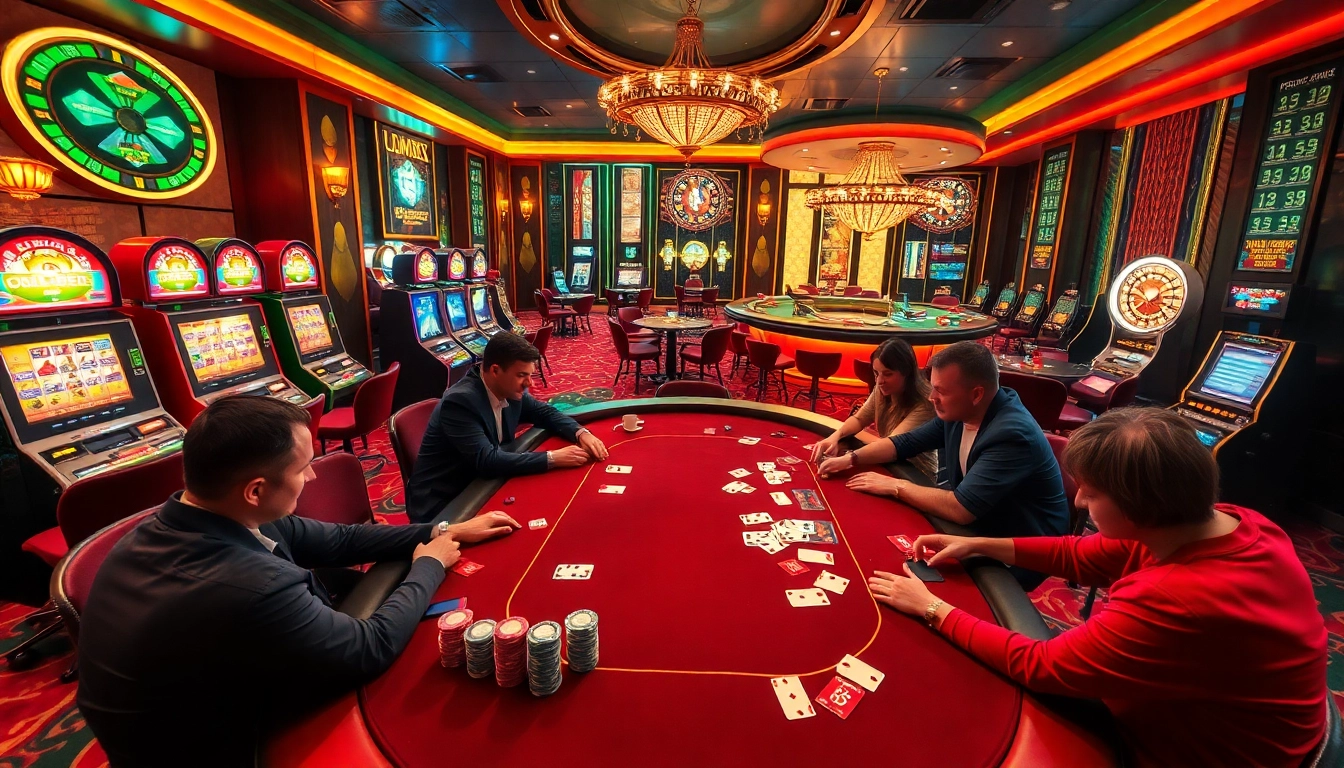 LC88 enhancing your poker experience with vibrant casino scene featuring high-stakes excitement.