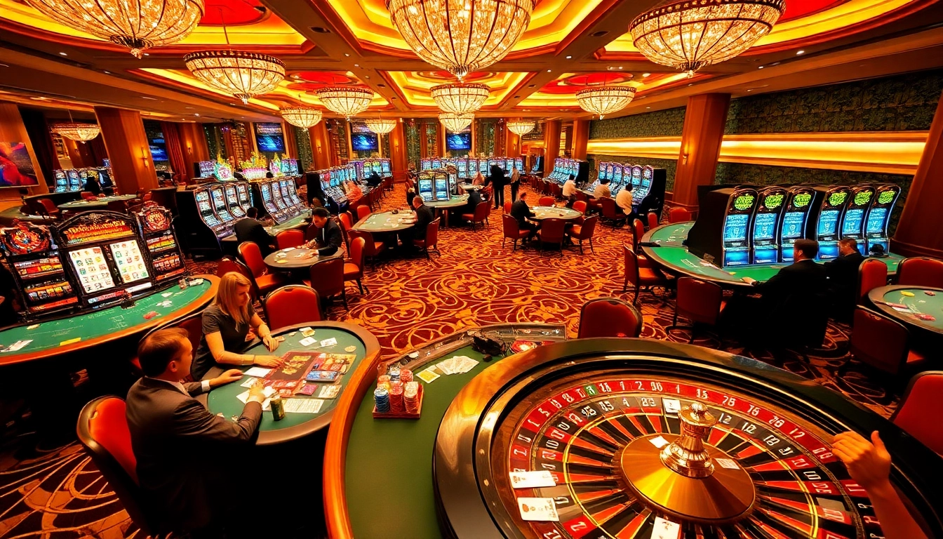 Gamblers enjoying an exciting game at Vip88's luxurious casino tables.