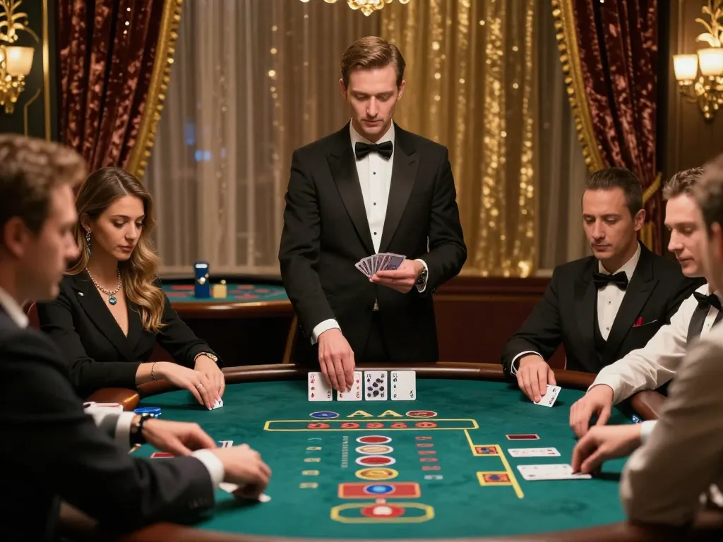 Place strategic bets while enjoying kp88's elegant baccarat table experience.