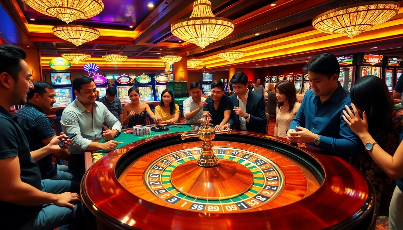 Players celebrating at the Sun88 poker table, showcasing vibrant casino excitement.