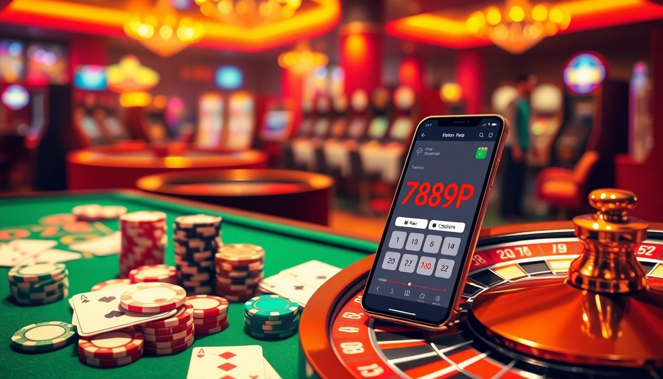 Gamble confidently at 789P, showcasing vibrant casino elements with poker chips and cards.