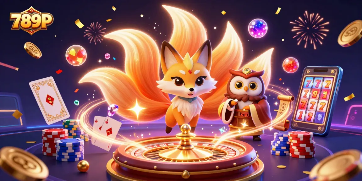 Engage in vibrant 789P gaming with colorful characters and dynamic casino elements.