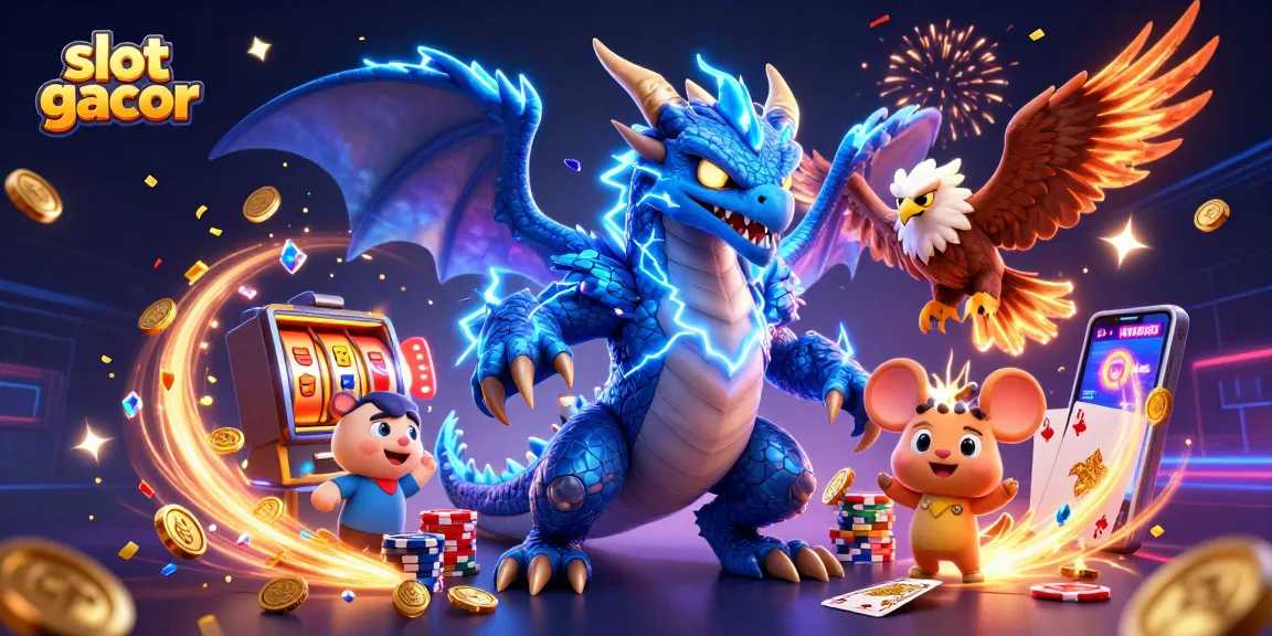 Activate your slot gacor experience with vibrant 3D casino elements and dynamic characters in action.