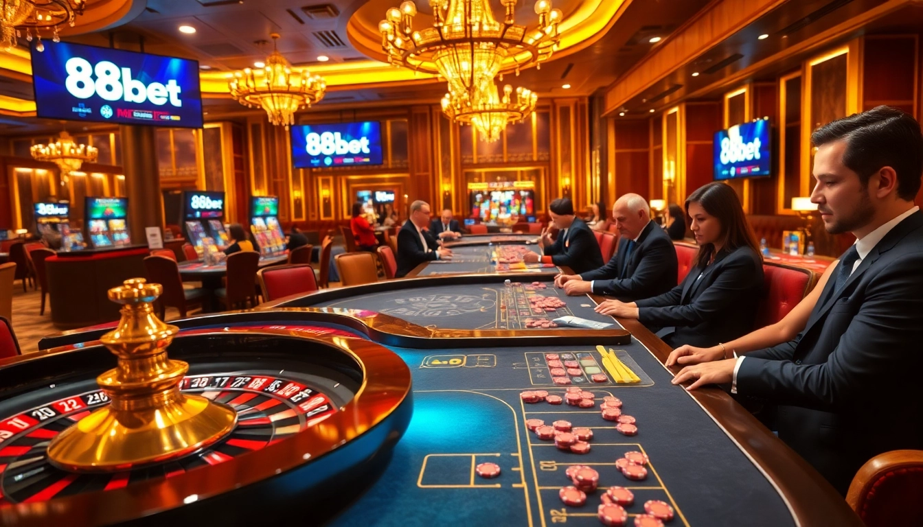 Experience high-stakes gaming at 88bet with luxury casino visuals and immersive casino tables.
