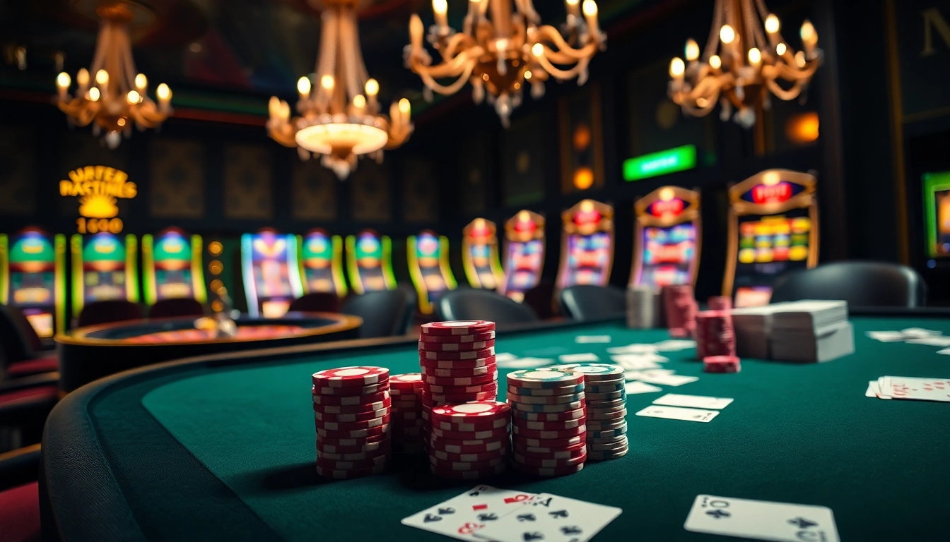 Engaging casino scene featuring poker chips and cards at https://f168.direct/ for an exhilarating experience.