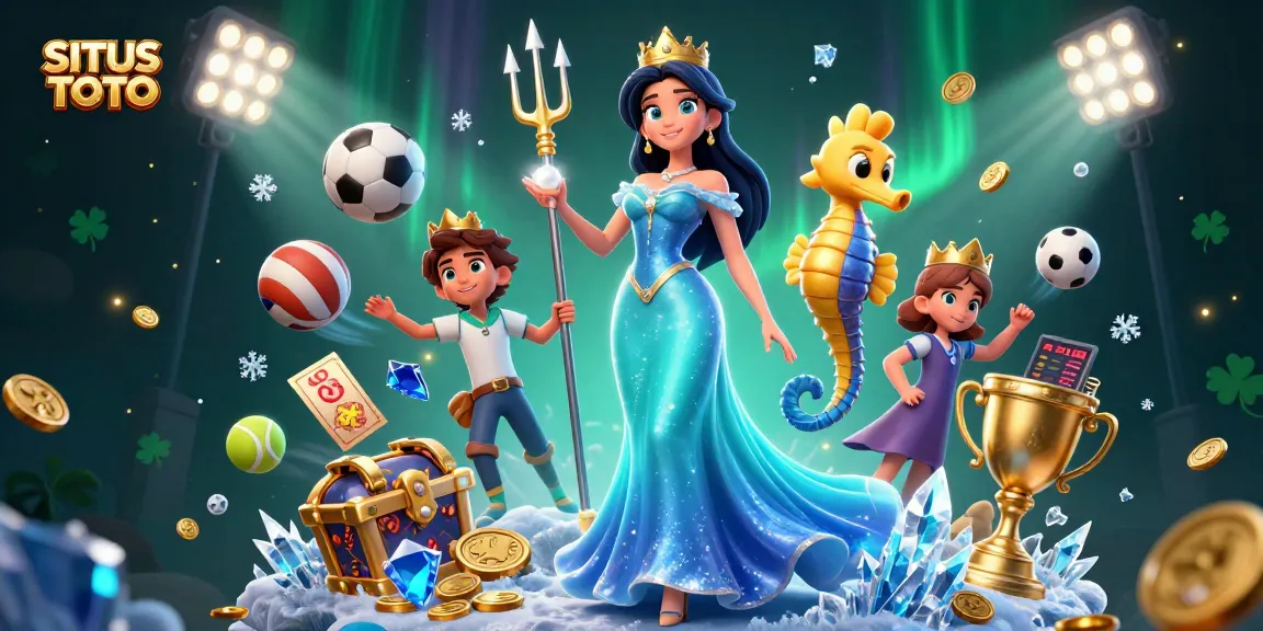 SITUS TOTO showcases thrilling sports betting action with a dazzling underwater scene.