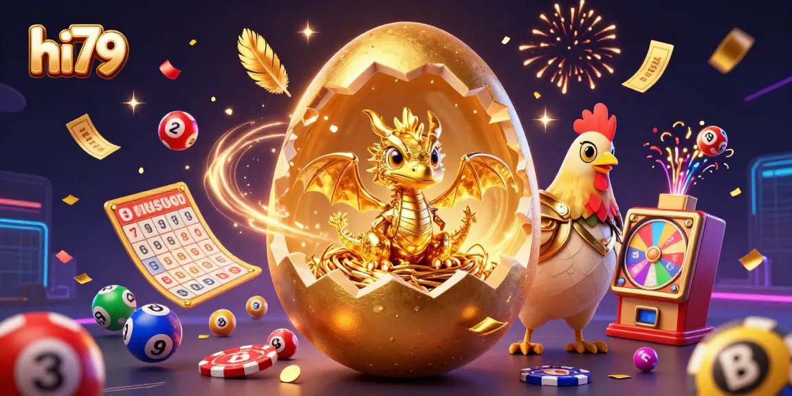 Play thrilling games at hi79, where a golden dragon emerges from a nest of poker chips amidst the excitement!