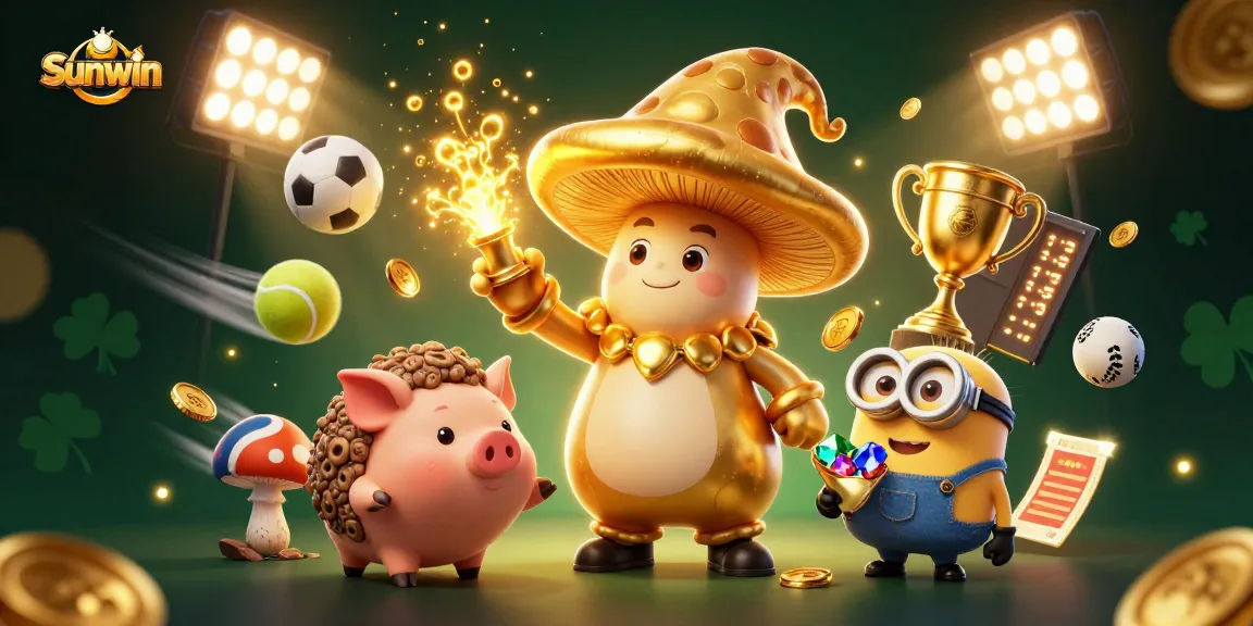 Experience Sunwin's magical adventures with enchanting characters and vibrant casino elements captivating the gaming world.