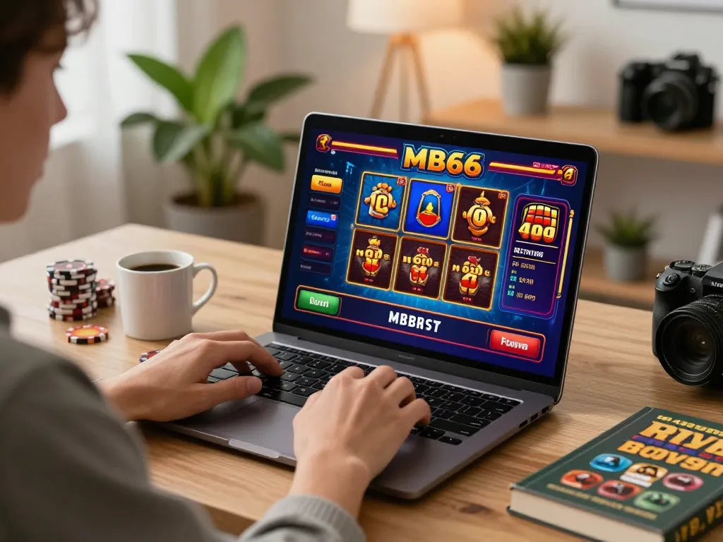 Engaging online mb66 casino game setup with player immersed in strategic gameplay.