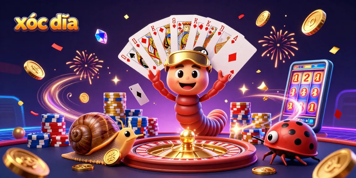 Experience the excitement of xóc đĩa with vibrant characters and rich gaming elements in a casino atmosphere.