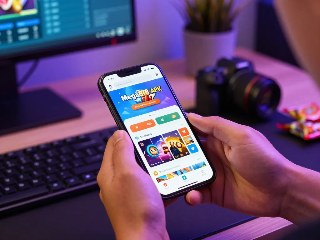 Download Mega888 APK on smartphone for strategic mobile gaming experience.