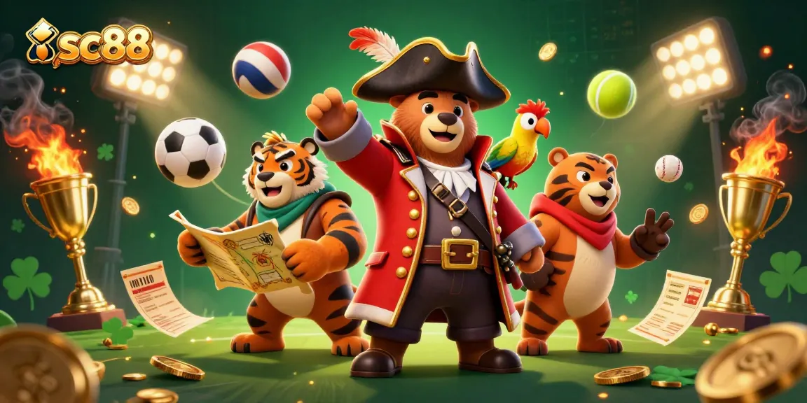 Experience thrilling casino action with sc88 in this vibrant 3D illustration featuring dynamic game elements.