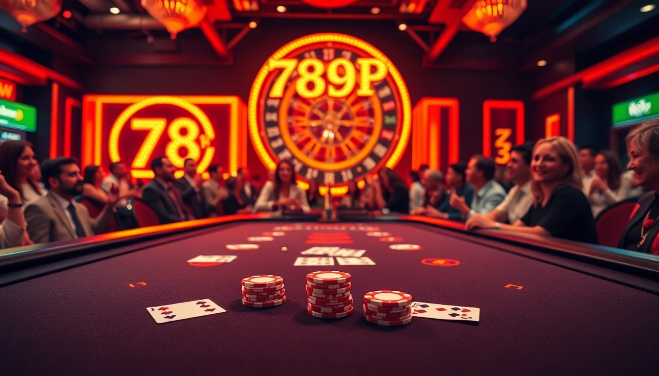Players enjoying a thrilling game at 789P casino with vibrant tables and exciting atmosphere.