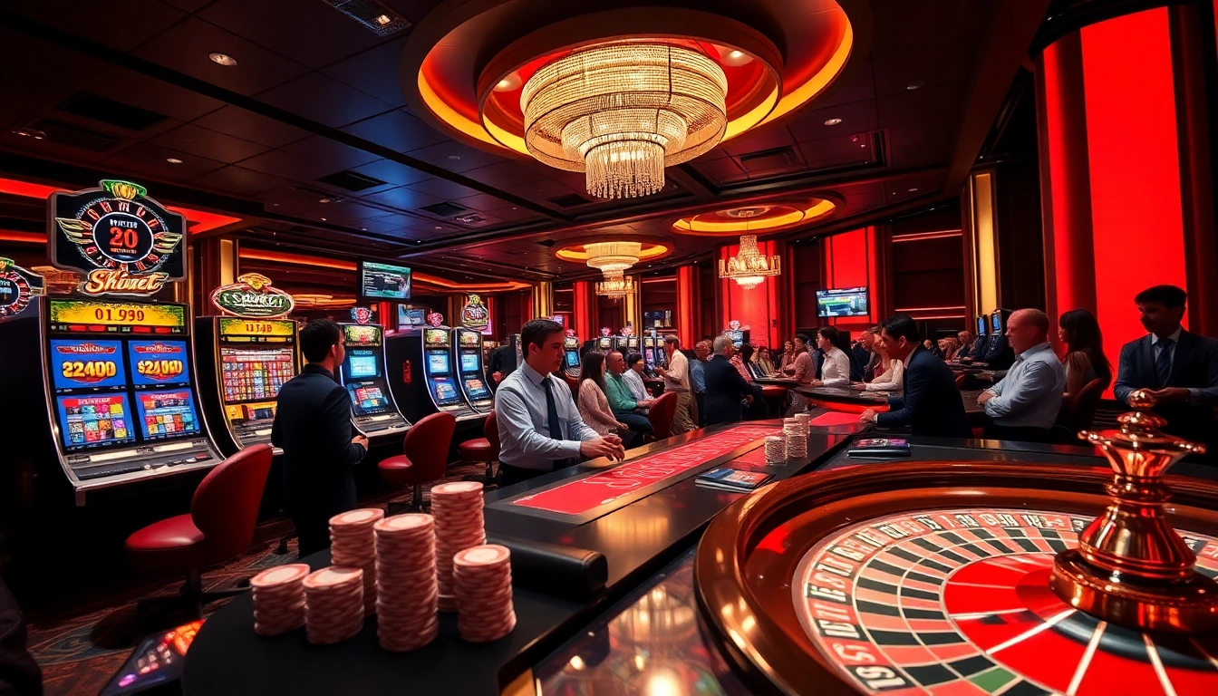 Experience high-stakes gameplay at open88 with luxurious casino tables and vibrant action.