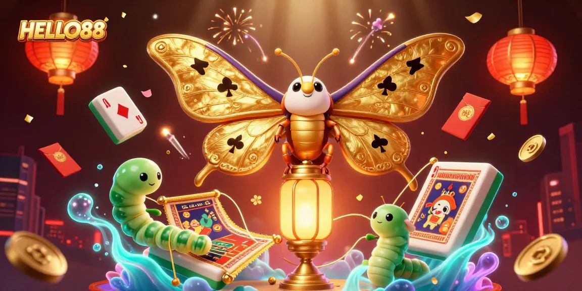 Engage in thrilling casino games at HELLO88 with vibrant visuals showcasing golden elements and dynamic scenes.