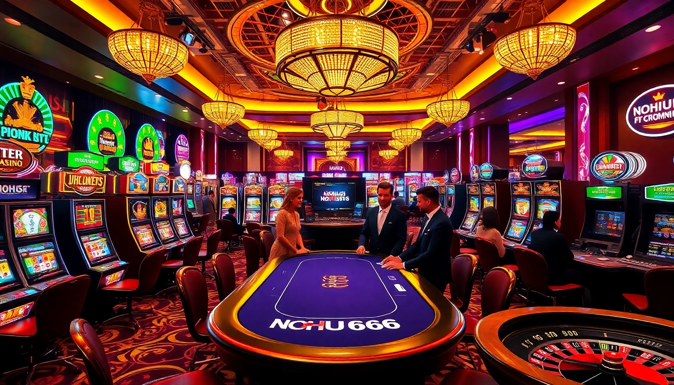 Experience the thrill of NOHU666 at a vibrant casino with lively games and exciting ambiance.