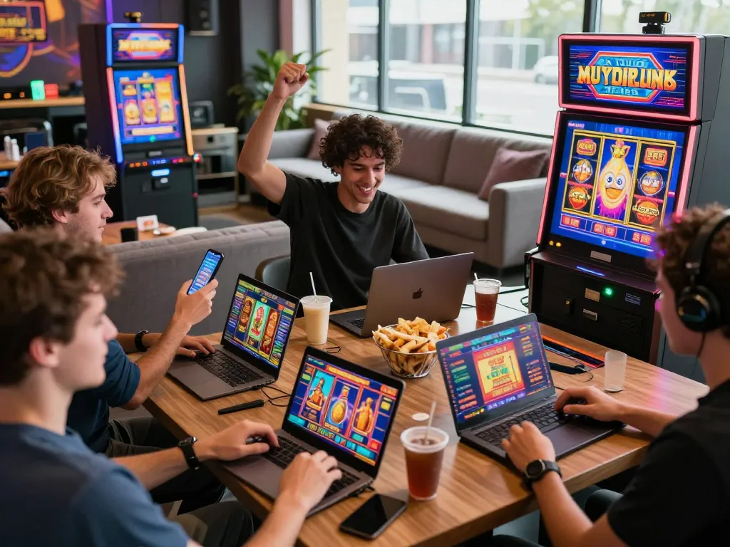 Players enjoying okwin online gaming experience with vibrant visuals and lively atmosphere.